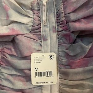 Super cute free people long sleeve going out shirt, has pinks and blues in it